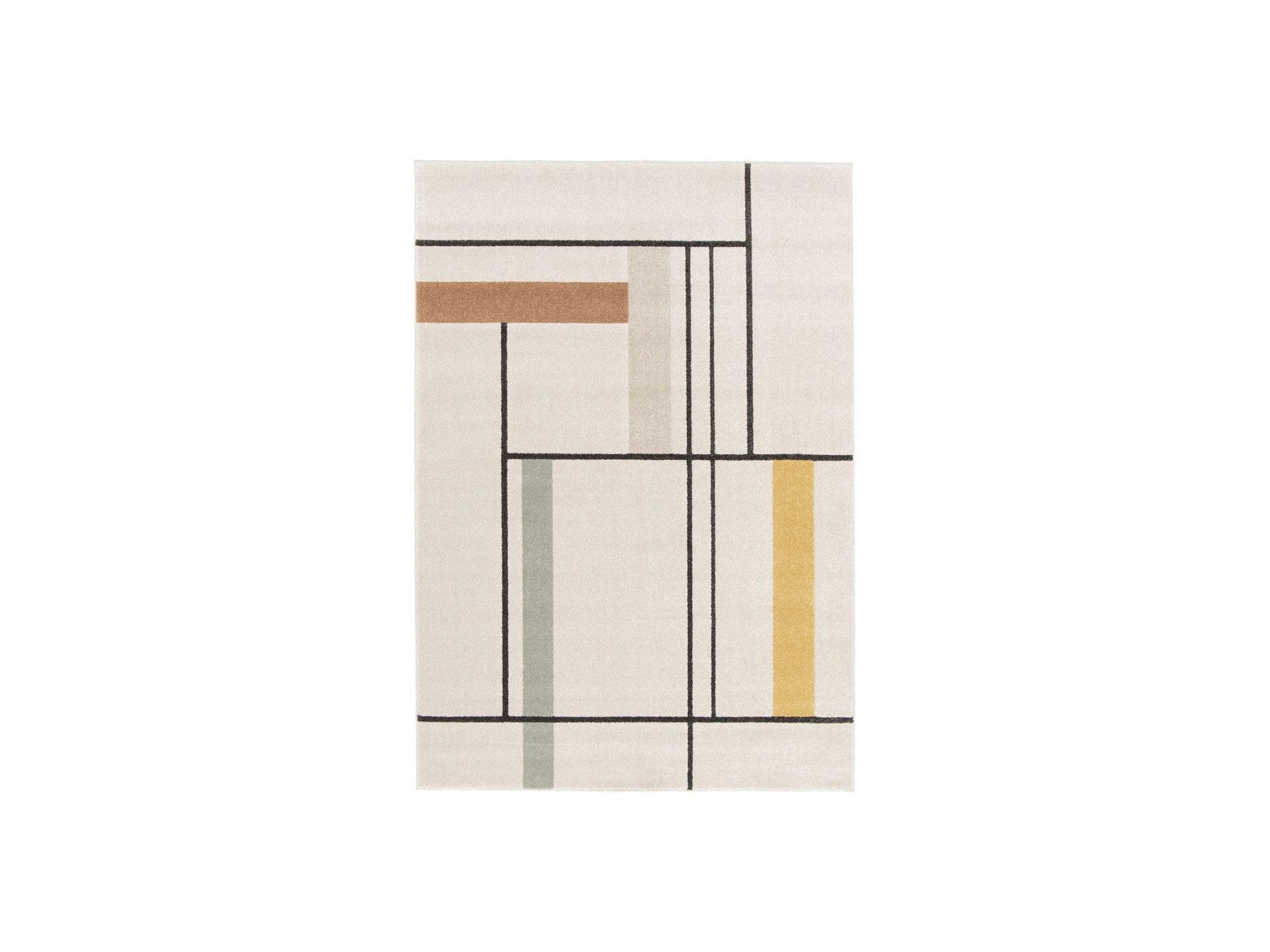 Emilien - Short Pile Rug - Abstract Pattern - Multicoloured