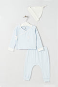 3-Piece Pyjamas - Blue And White - Baby Boy