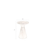 Mount M - Side Table - Aluminum - Brown/Black Marble