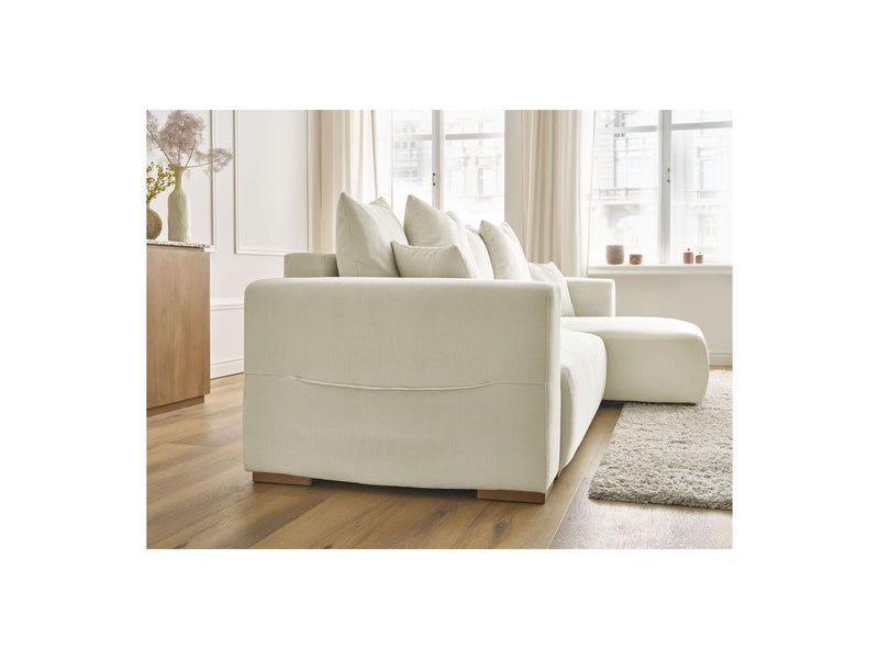Sidonie - Canapé D'Angle Convertible Réversible Coffre - Velours Côtelé