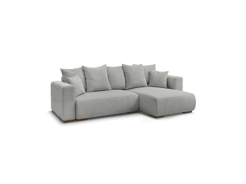 Sidonie - Canapé D'Angle Convertible Réversible Coffre - Velours Côtelé