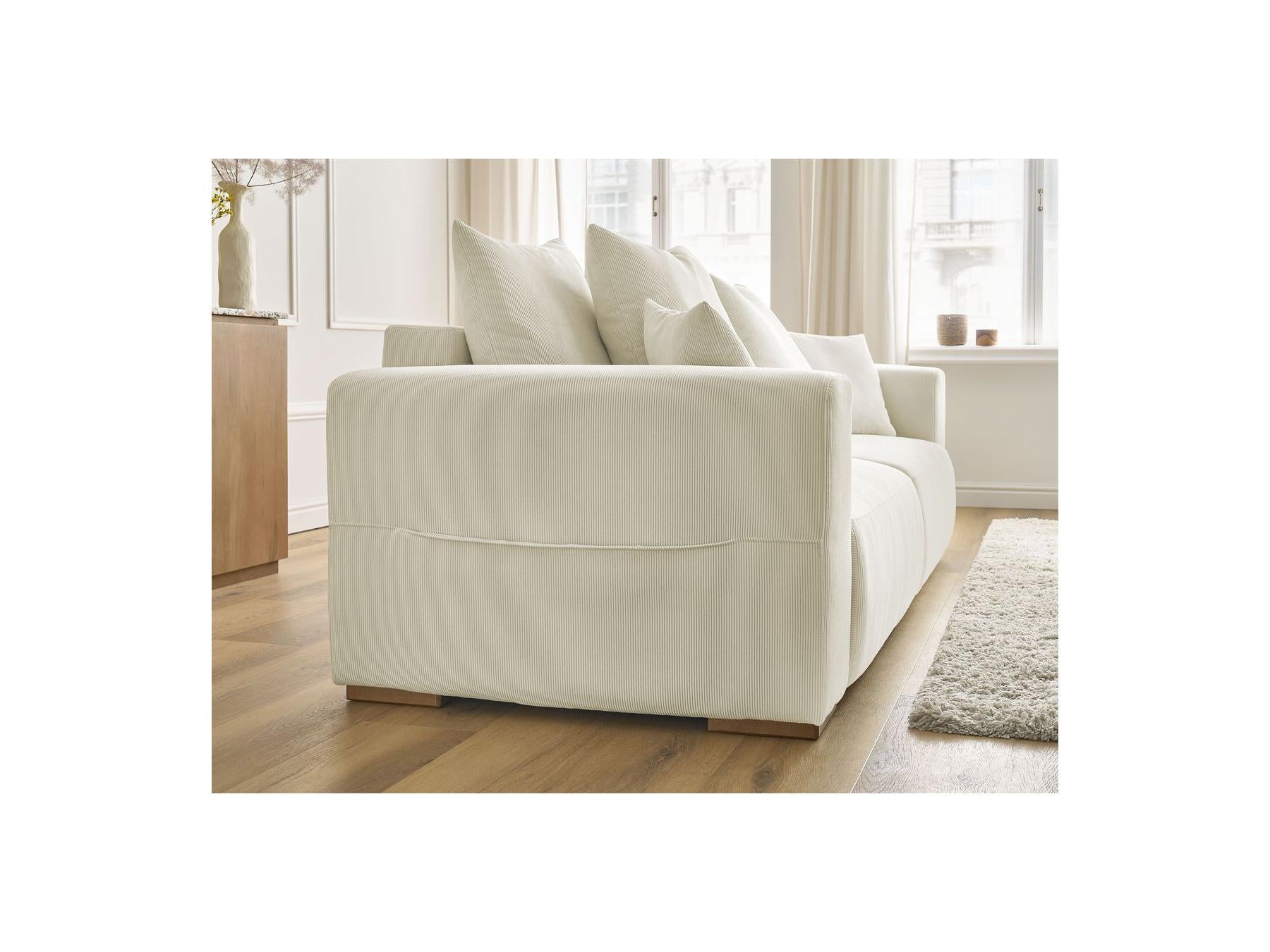 Sidonie - Sofá recto convertible - Terciopelo acanalado