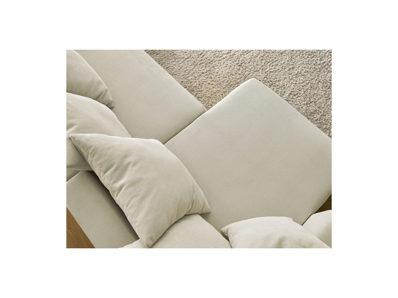 Canapé Panoramique Convertible Coffre - Sidonie - Velours Côtelé