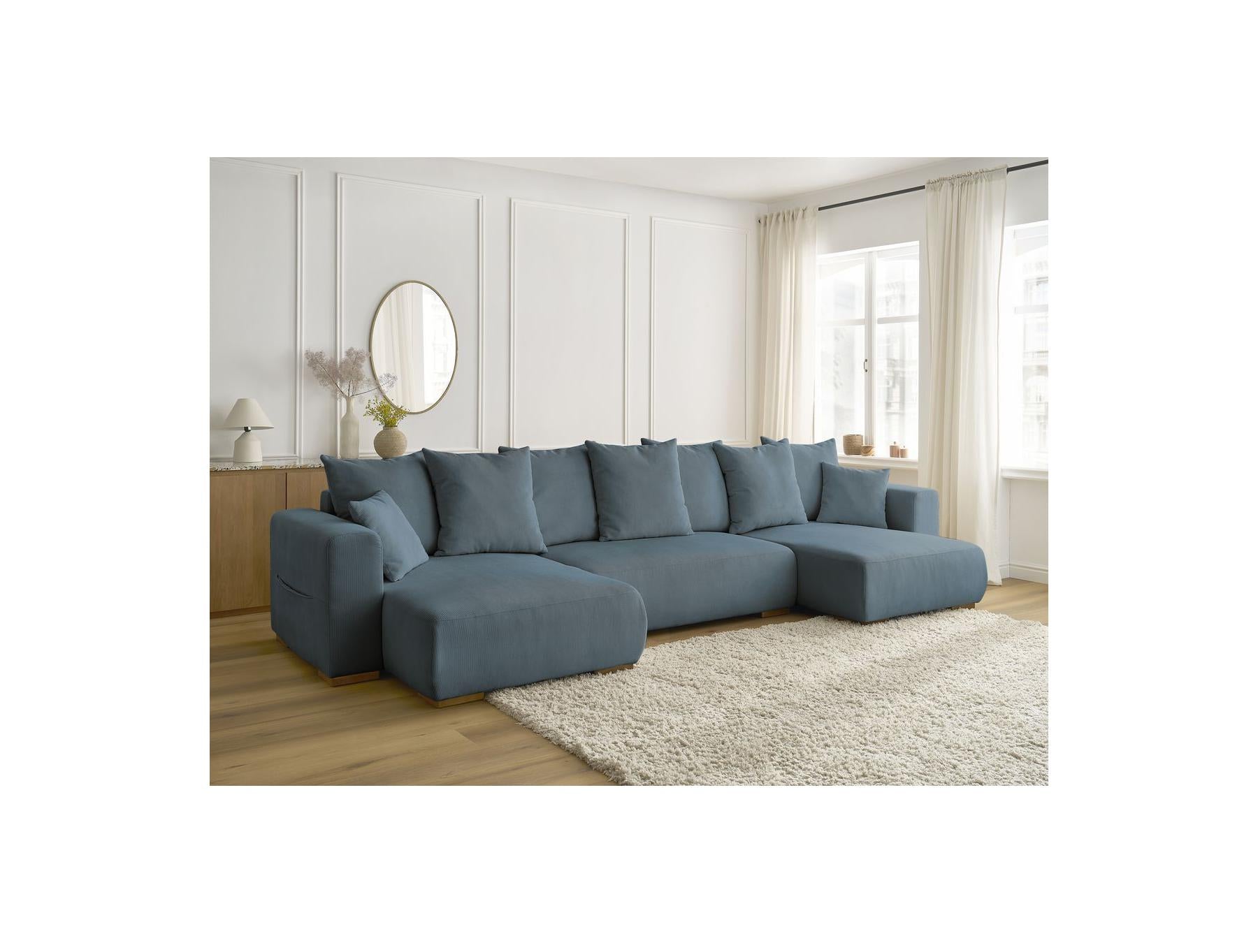 Sidonie - Convertible Panoramic Sofa with Storage - Corduroy