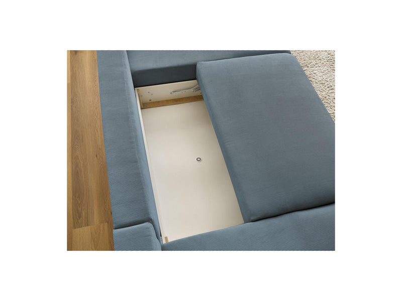 Canapé Panoramique Convertible Coffre - Sidonie - Velours Côtelé