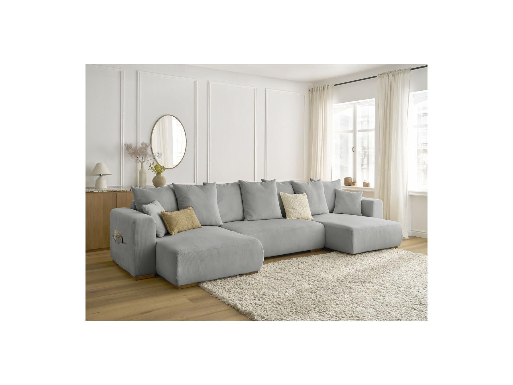 Sidonie - Convertible Panoramic Sofa with Storage - Corduroy