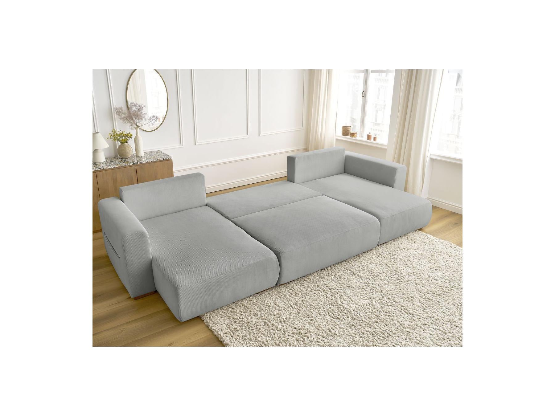 Sidonie - Convertible Panoramic Sofa with Storage - Corduroy