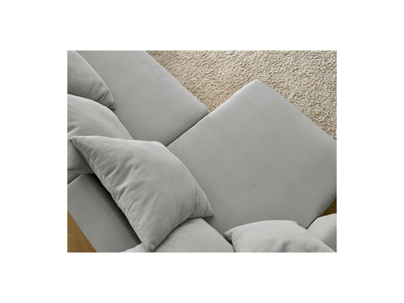 Canapé Panoramique Convertible Coffre - Sidonie - Velours Côtelé