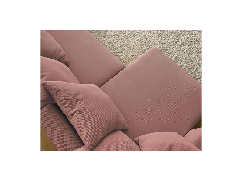 Canapé Panoramique Convertible Coffre - Sidonie - Velours Côtelé