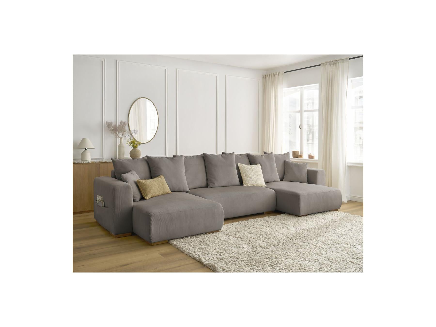 Sidonie - Convertible Panoramic Sofa with Storage - Corduroy
