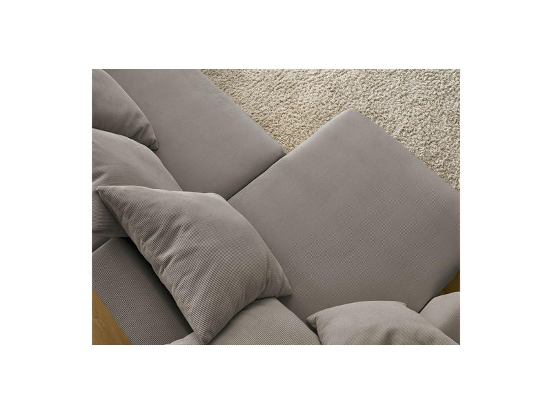 Canapé Panoramique Convertible Coffre - Sidonie - Velours Côtelé