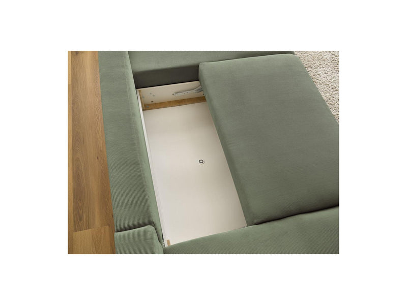 Canapé Panoramique Convertible Coffre - Sidonie - Velours Côtelé