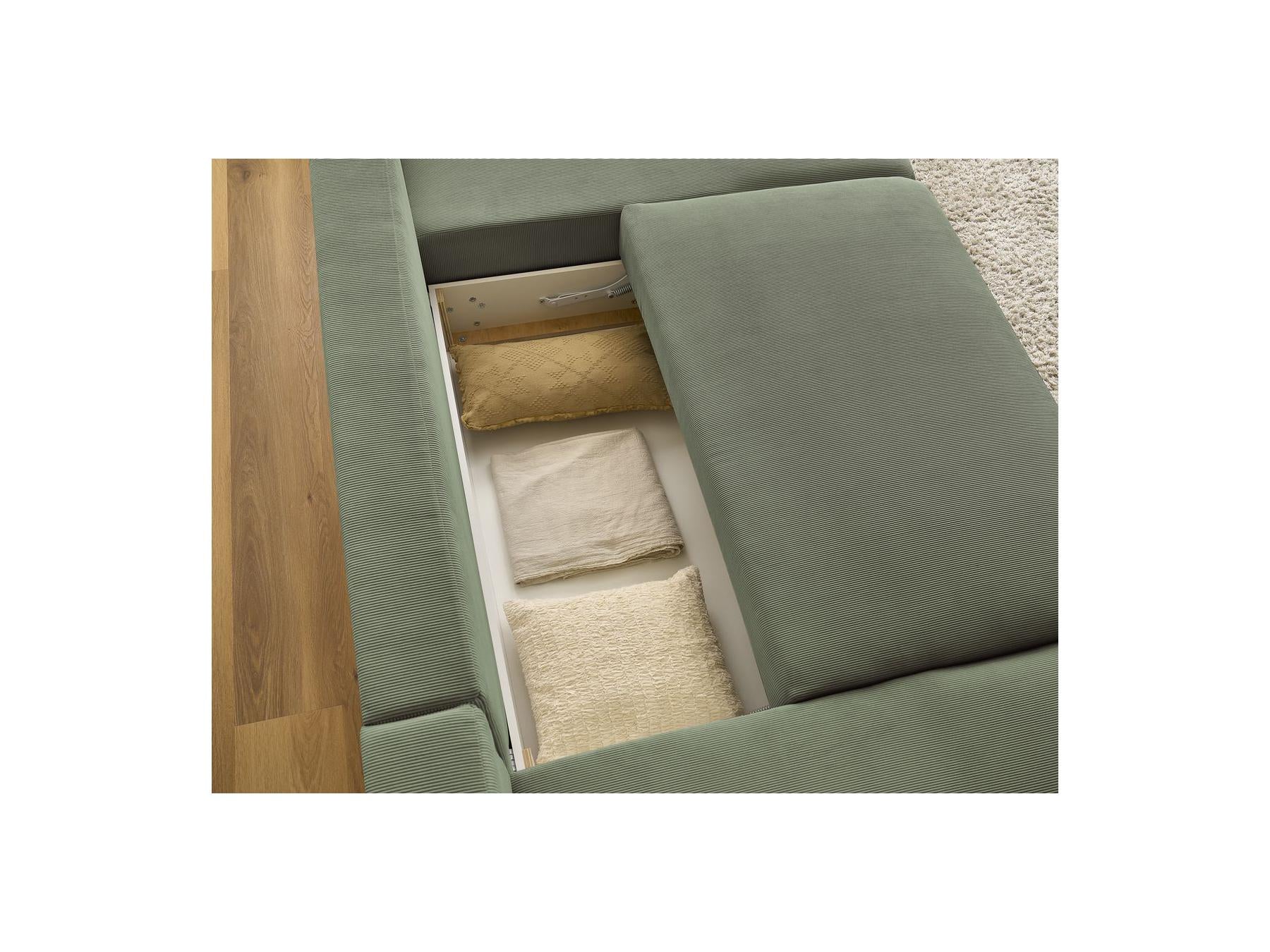 Sidonie - Convertible Panoramic Sofa with Storage - Corduroy