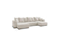 Sidonie - Convertible Panoramic Sofa with Storage Compartment - Heathered Fabric