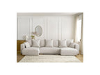 Sidonie - Convertible Panoramic Sofa with Storage Compartment - Heathered Fabric