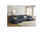 Sidonie - Convertible Panoramic Sofa with Storage Compartment - Heathered Fabric