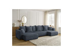 Sidonie - Convertible Panoramic Sofa with Storage Compartment - Heathered Fabric