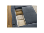 Sidonie - Convertible Panoramic Sofa with Storage Compartment - Heathered Fabric