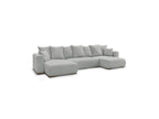 Sidonie - Convertible Panoramic Sofa with Storage Compartment - Heathered Fabric