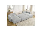Sidonie - Convertible Panoramic Sofa with Storage Compartment - Heathered Fabric