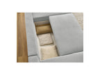 Sidonie - Convertible Panoramic Sofa with Storage Compartment - Heathered Fabric