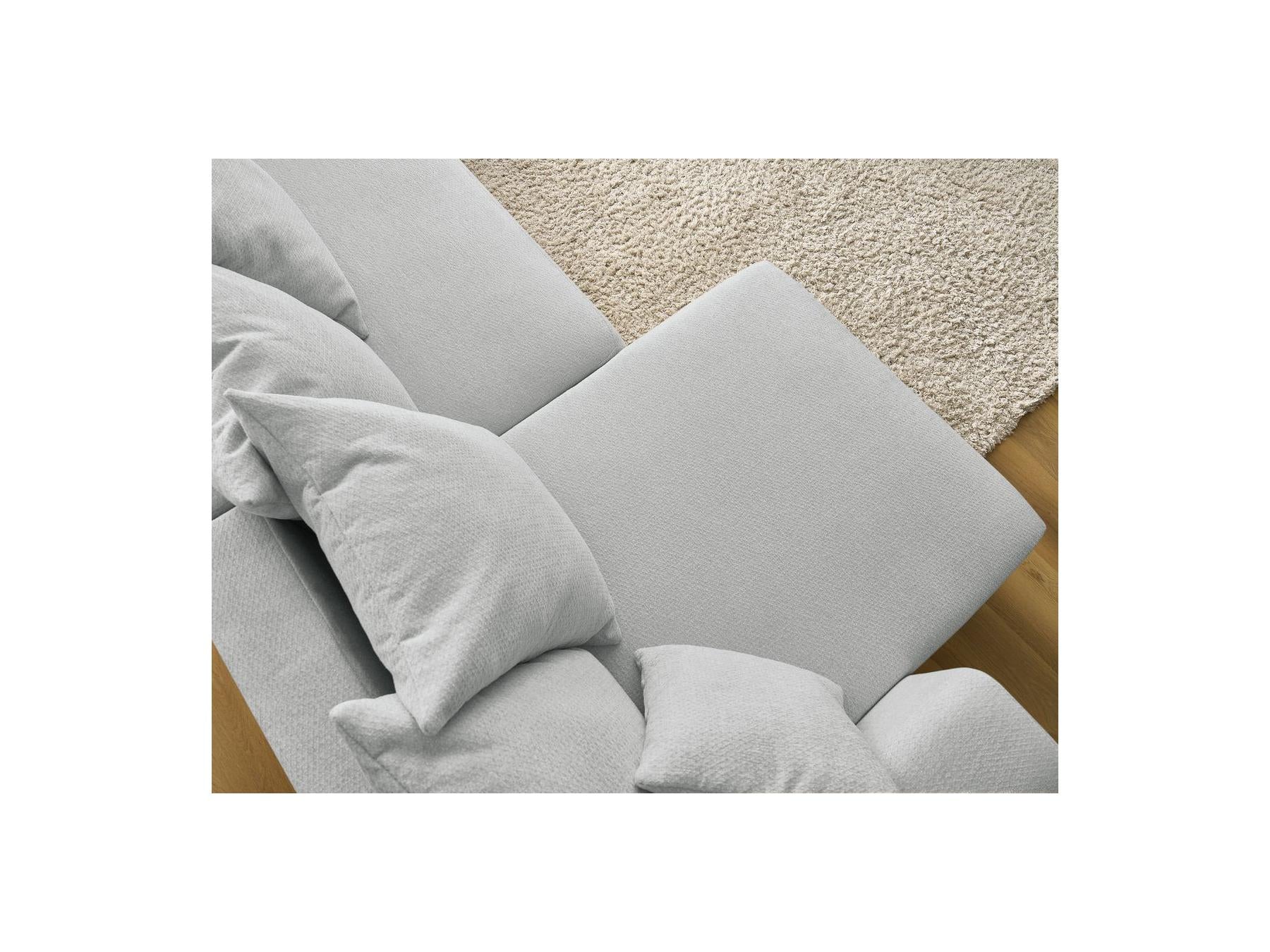 Sidonie - Convertible Panoramic Sofa with Storage Compartment - Heathered Fabric