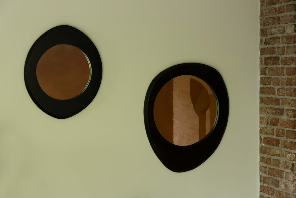 Aren S - Mirror - Mango wood - Black