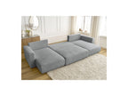 Sidonie - Convertible Panoramic Sofa with Storage Compartment - Heathered Fabric