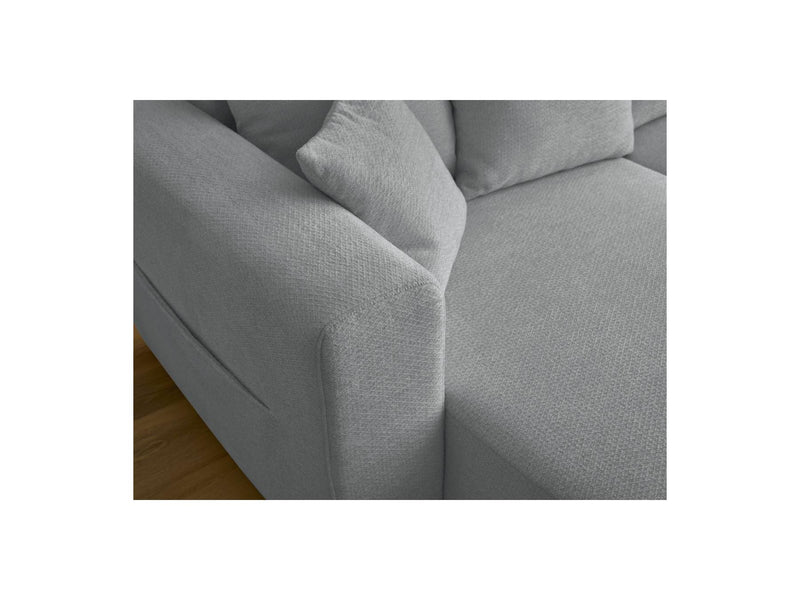 Canapé Panoramique Convertible Coffre - Sidonie - Tissu Chiné