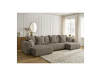 Sidonie - Convertible Panoramic Sofa with Storage Compartment - Heathered Fabric
