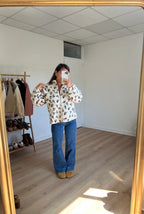 Chaqueta de Borreguito con Flores Eva