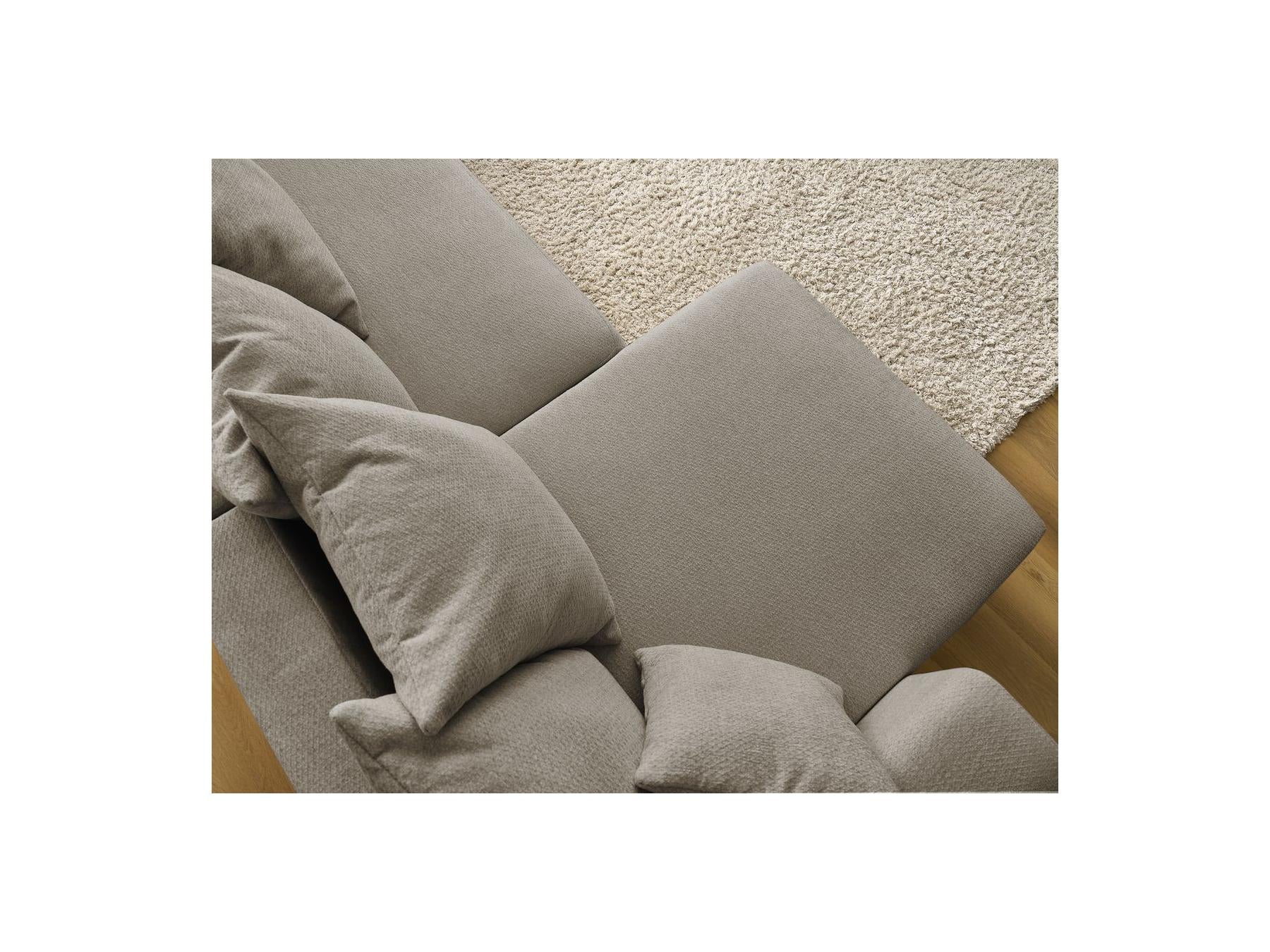 Sidonie - Convertible Panoramic Sofa with Storage Compartment - Heathered Fabric