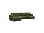 Sidonie - Convertible Panoramic Sofa with Storage Compartment - Heathered Fabric