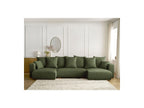 Sidonie - Convertible Panoramic Sofa with Storage Compartment - Heathered Fabric