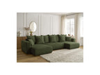 Sidonie - Convertible Panoramic Sofa with Storage Compartment - Heathered Fabric