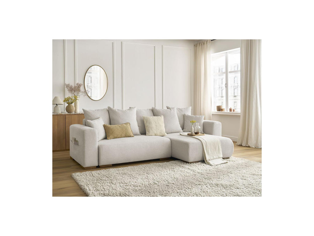 Sidonie - Reversible Convertible Corner Sofa with Storage - Heathered Fabric