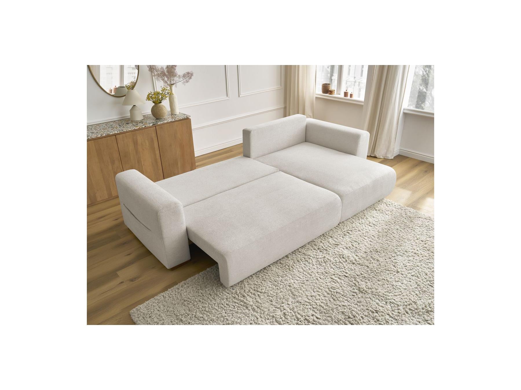 Sidonie - Reversible Convertible Corner Sofa with Storage - Heathered Fabric