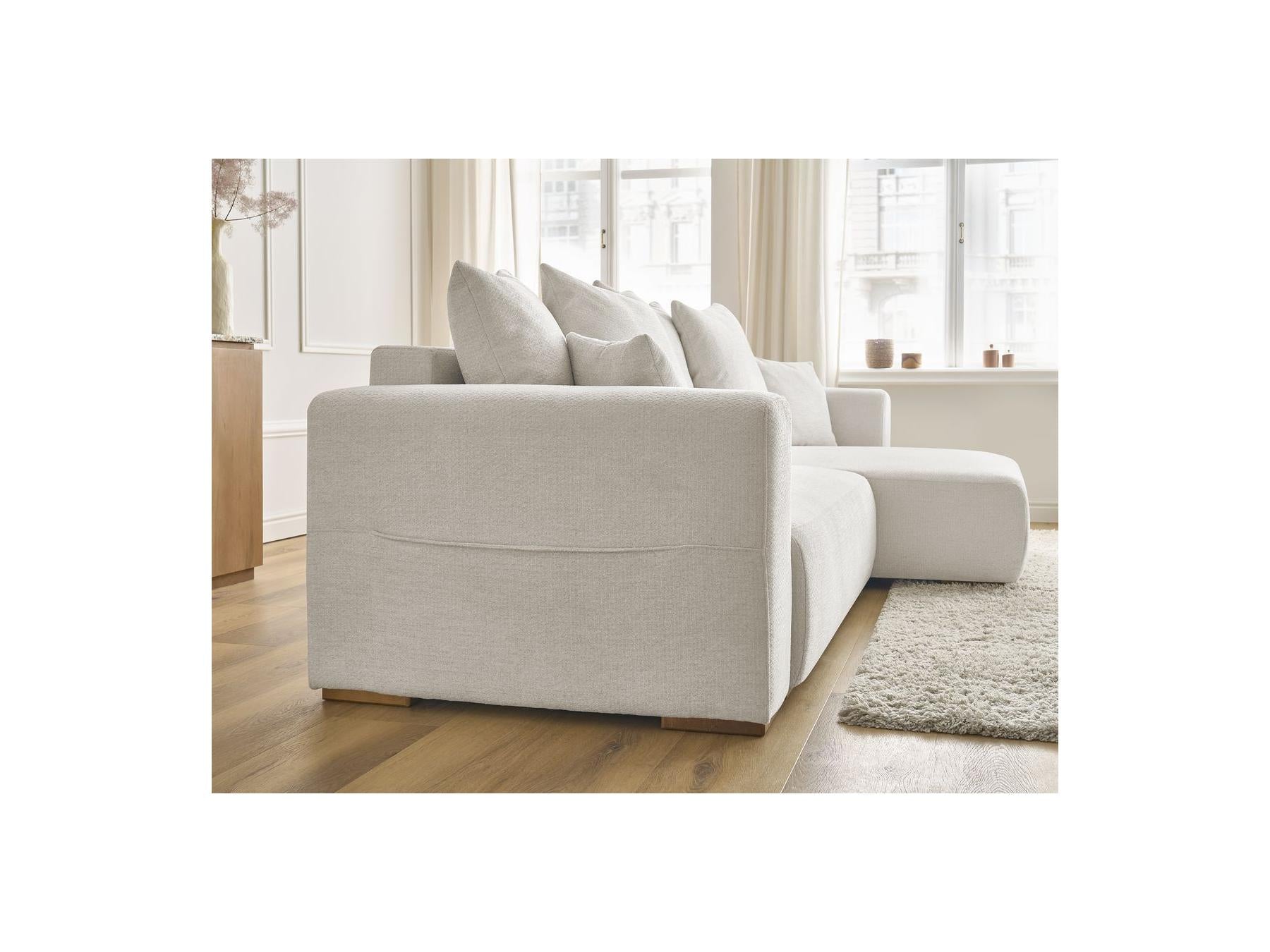 Sidonie - Reversible Convertible Corner Sofa with Storage - Heathered Fabric
