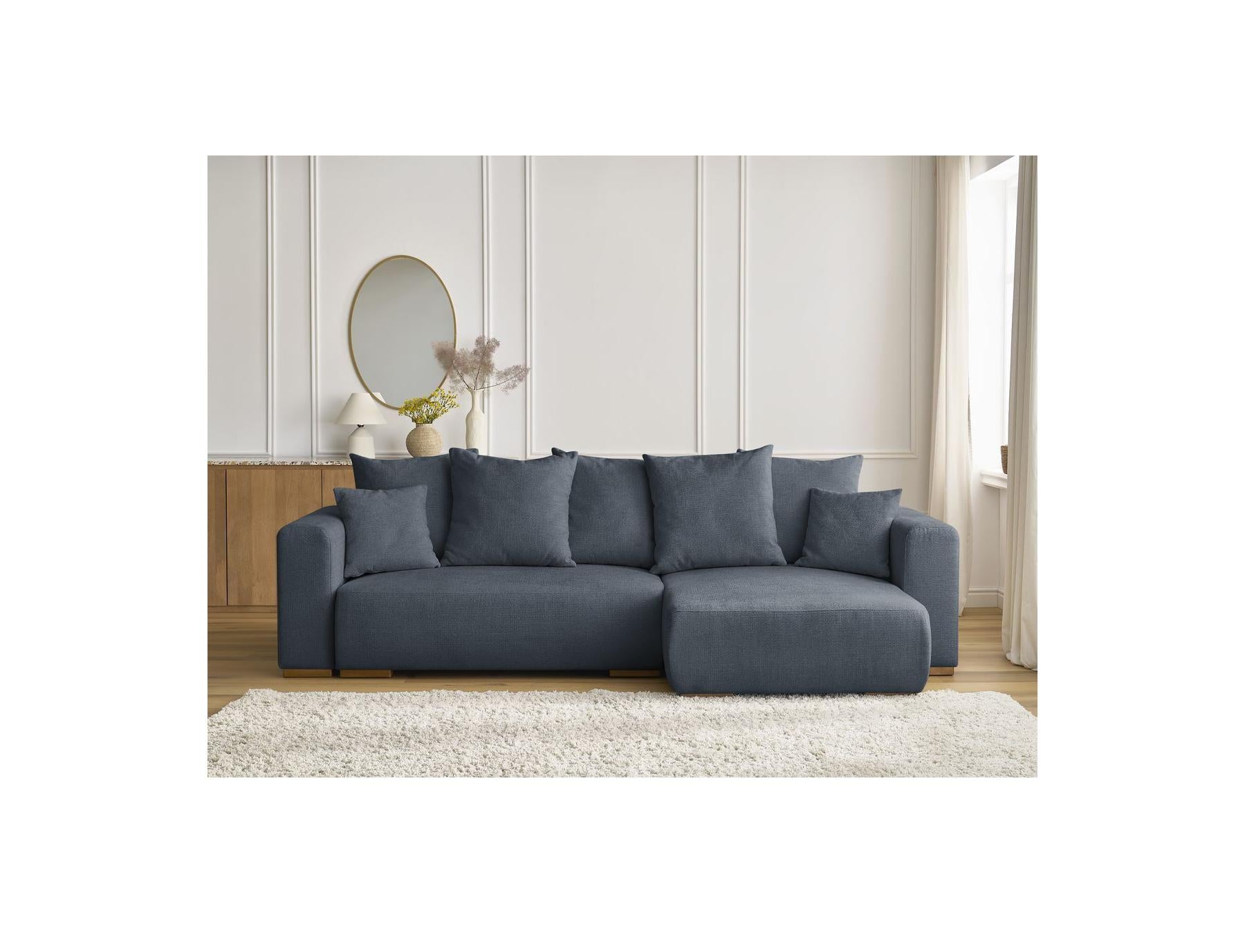 Sidonie - Reversible Convertible Corner Sofa with Storage - Heathered Fabric