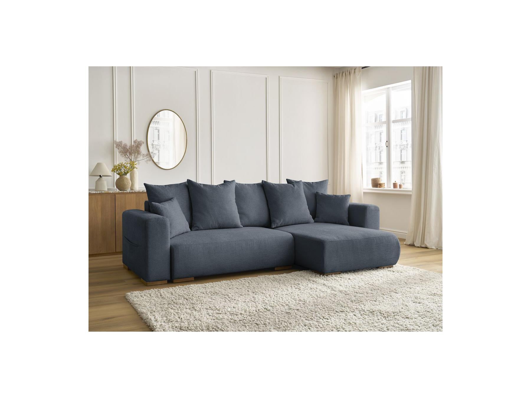 Sidonie - Reversible Convertible Corner Sofa with Storage - Heathered Fabric