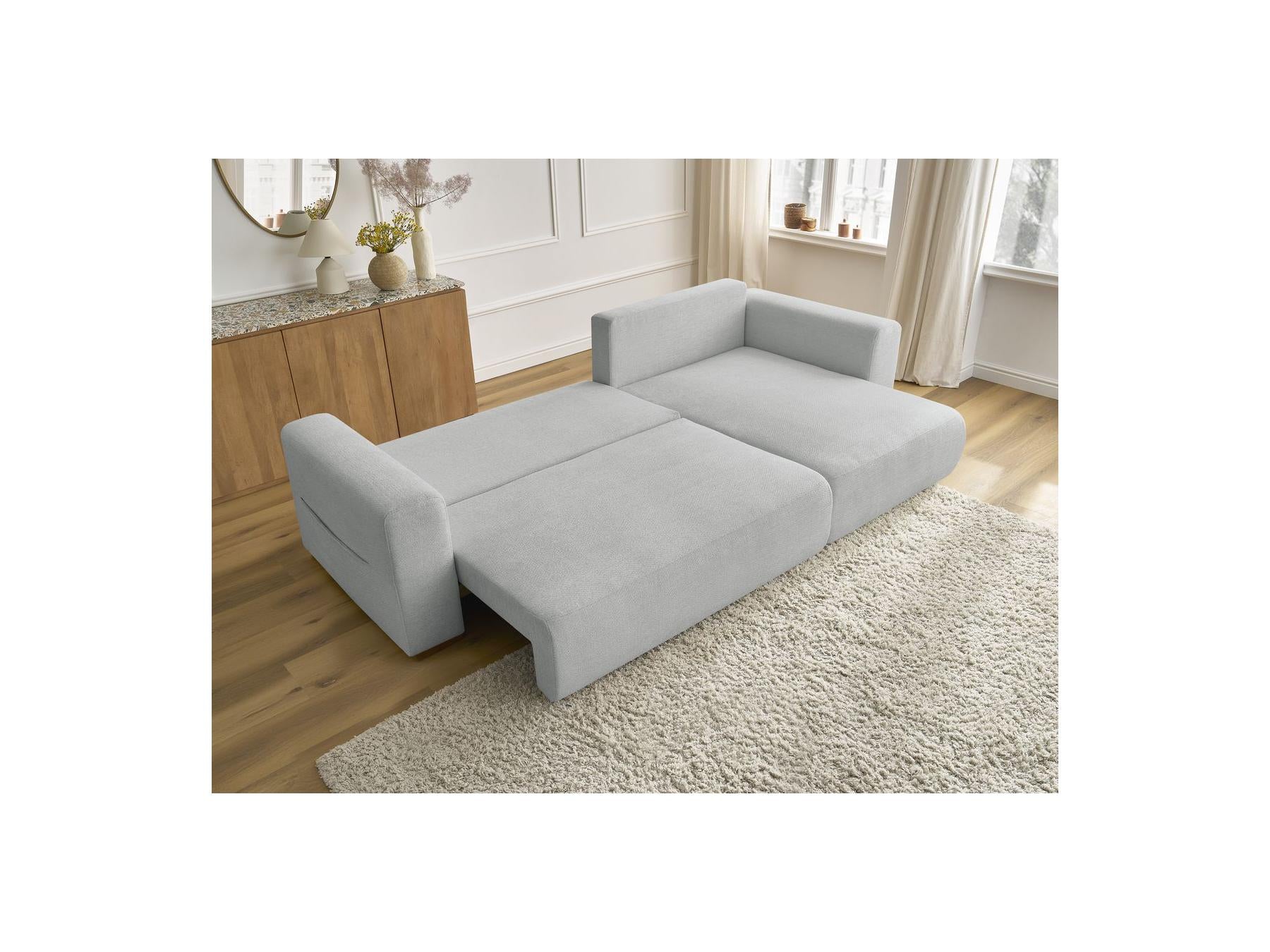 Sidonie - Reversible Convertible Corner Sofa with Storage - Heathered Fabric