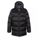 Schott - Doudoune Mi-Longue À Capuche Micks - Noir Et Argent