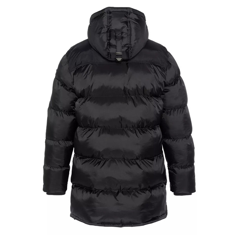 Schott - Doudoune Mi-Longue À Capuche Micks - Noir Et Argent