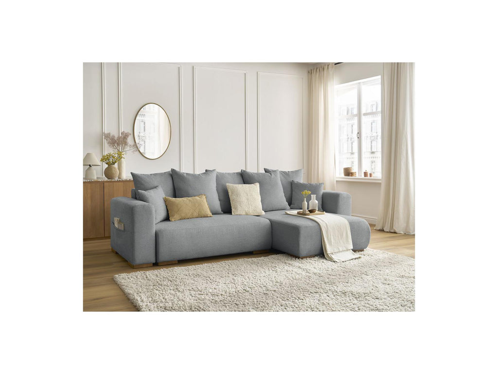 Sidonie - Reversible Convertible Corner Sofa with Storage - Heathered Fabric