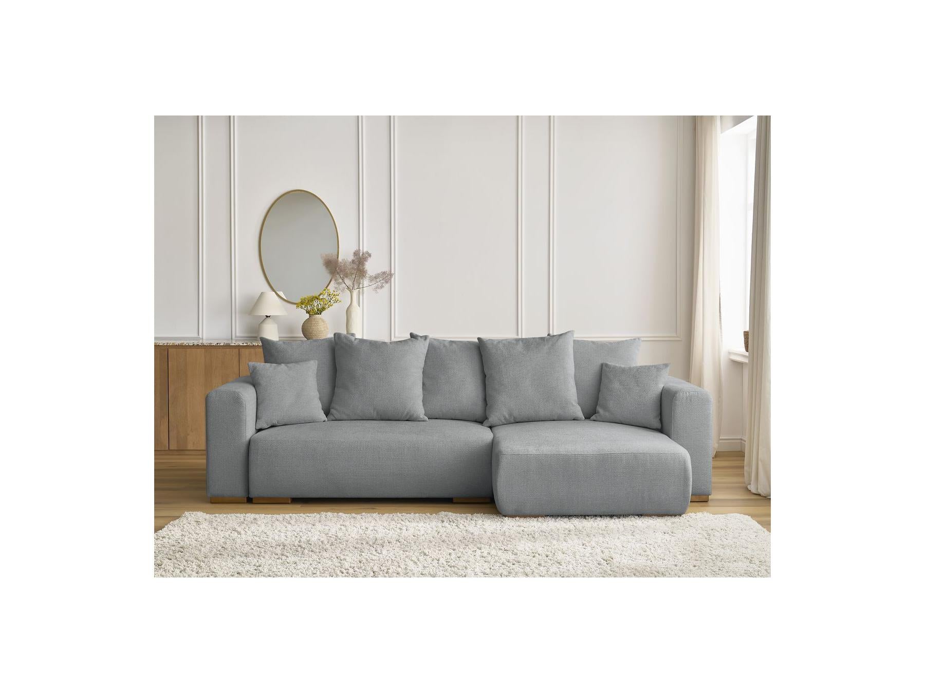 Sidonie - Reversible Convertible Corner Sofa with Storage - Heathered Fabric