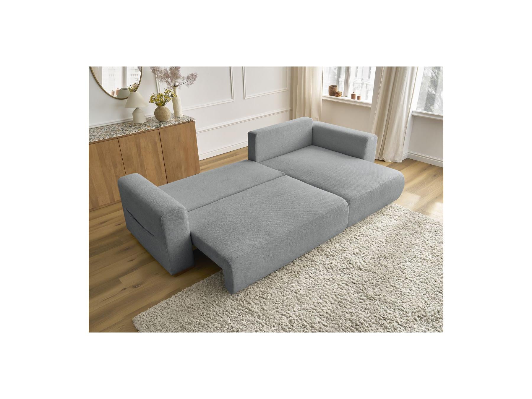 Sidonie - Reversible Convertible Corner Sofa with Storage - Heathered Fabric