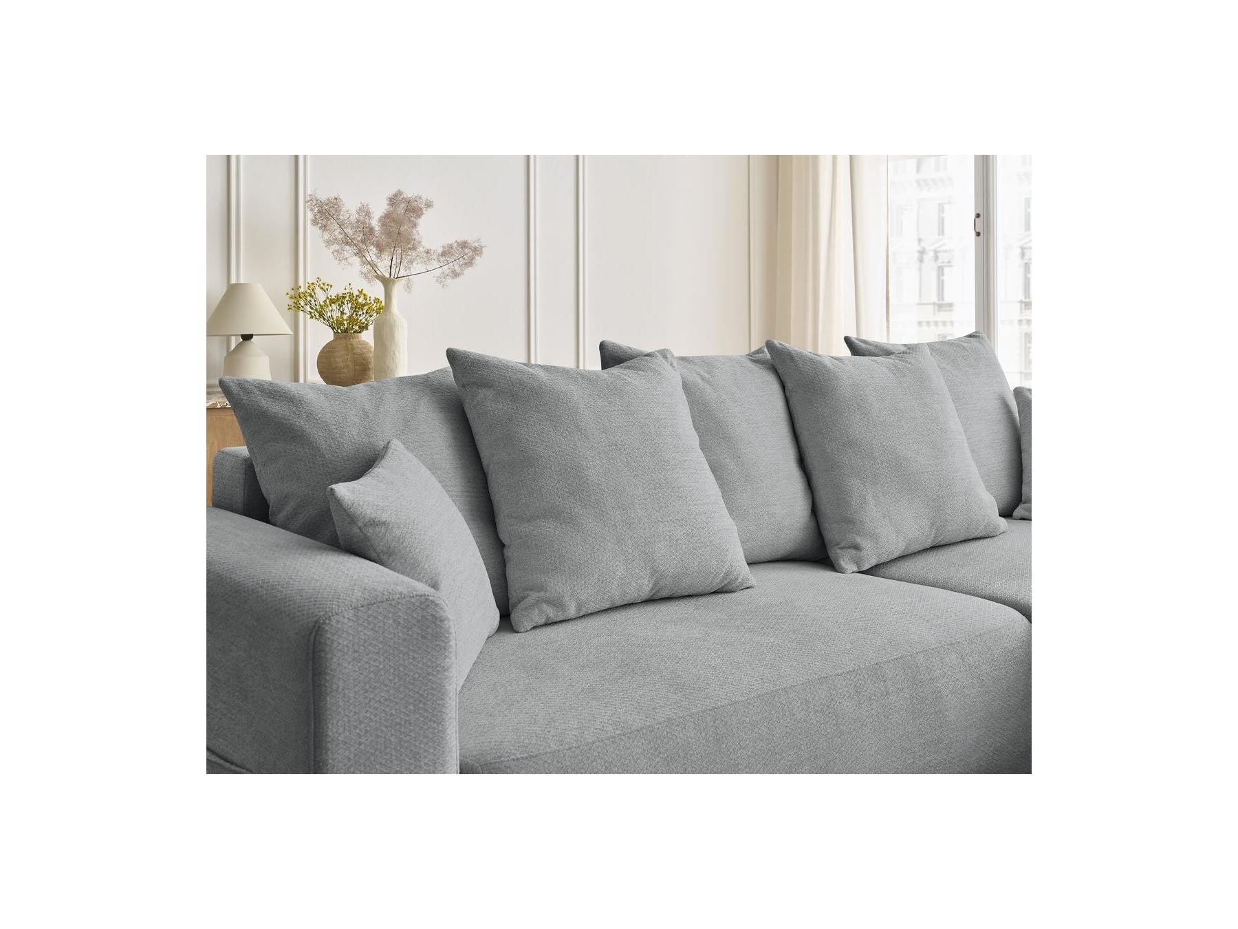 Sidonie - Reversible Convertible Corner Sofa with Storage - Heathered Fabric
