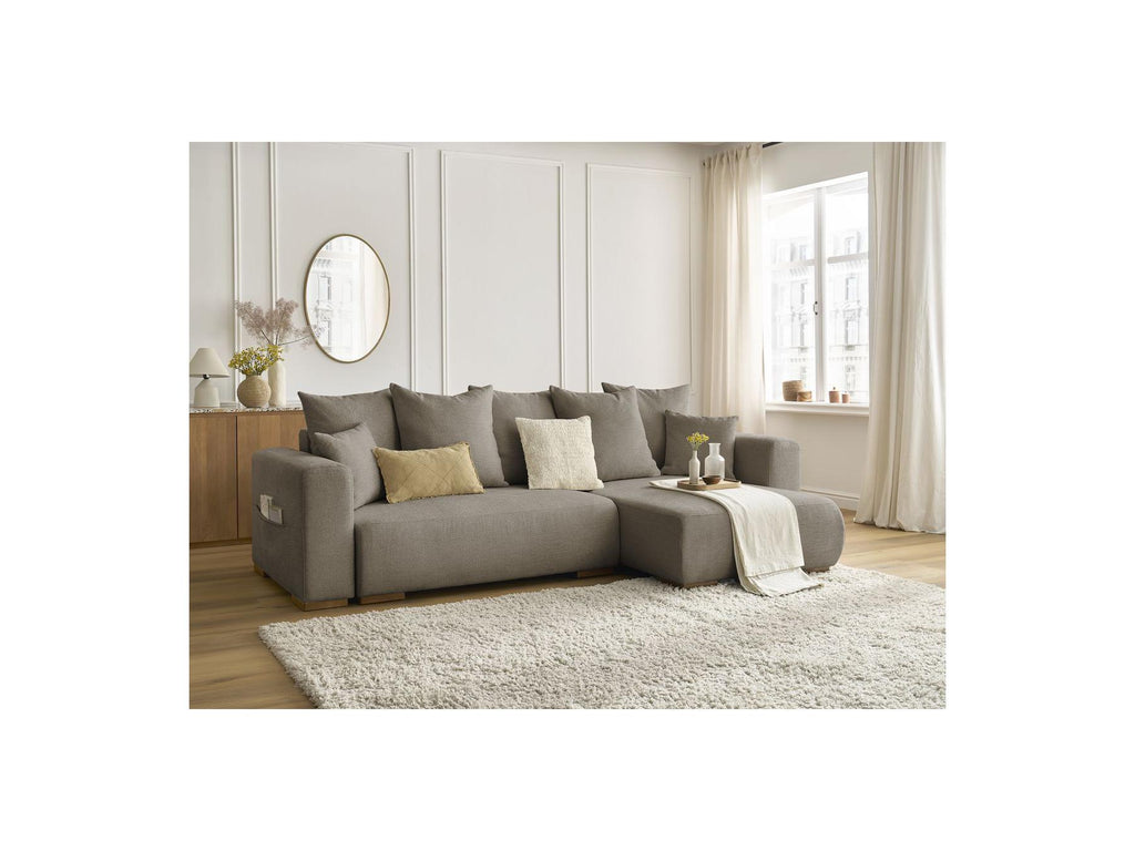 Sidonie - Reversible Convertible Corner Sofa with Storage - Heathered Fabric