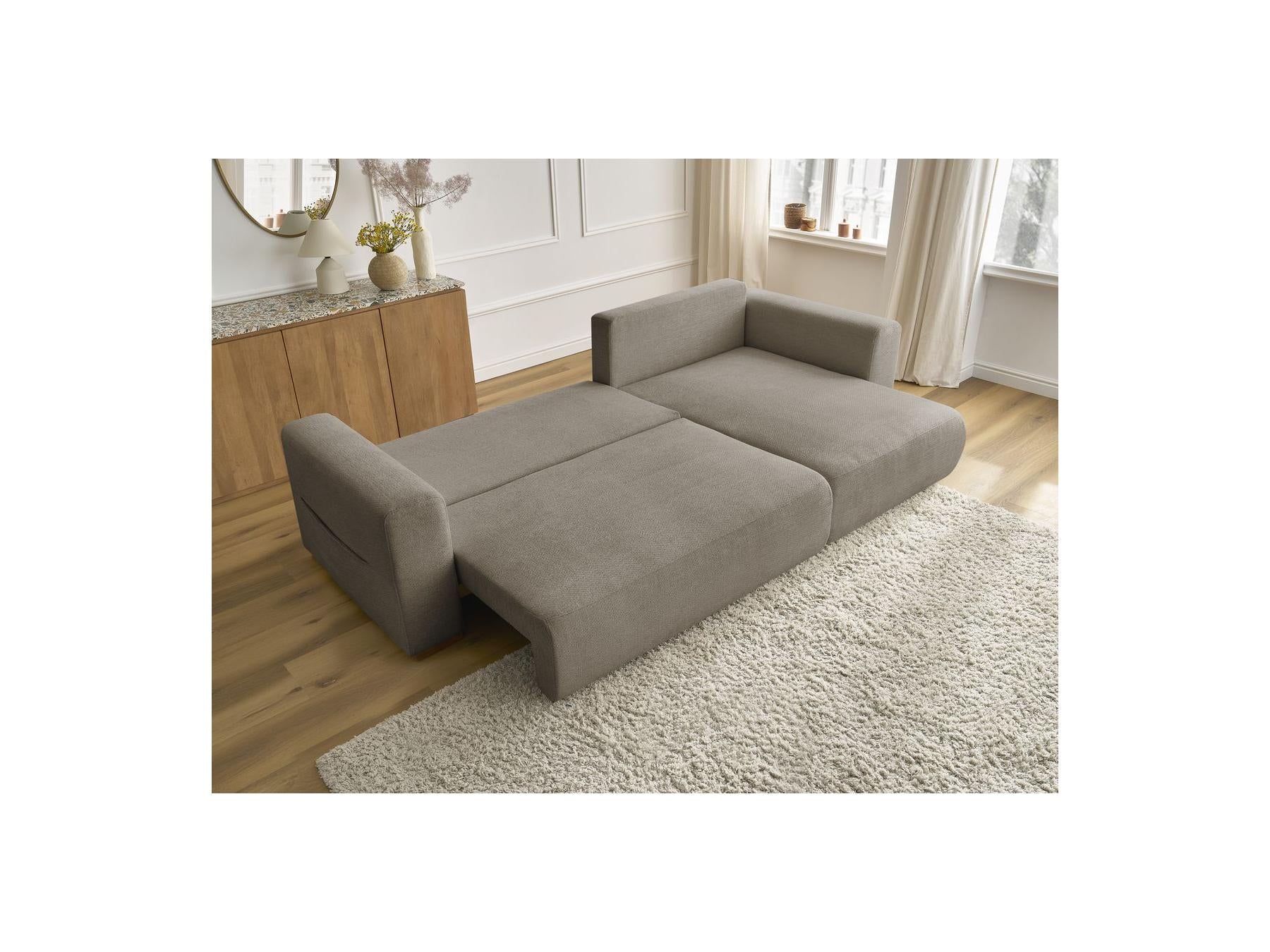 Sidonie - Reversible Convertible Corner Sofa with Storage - Heathered Fabric
