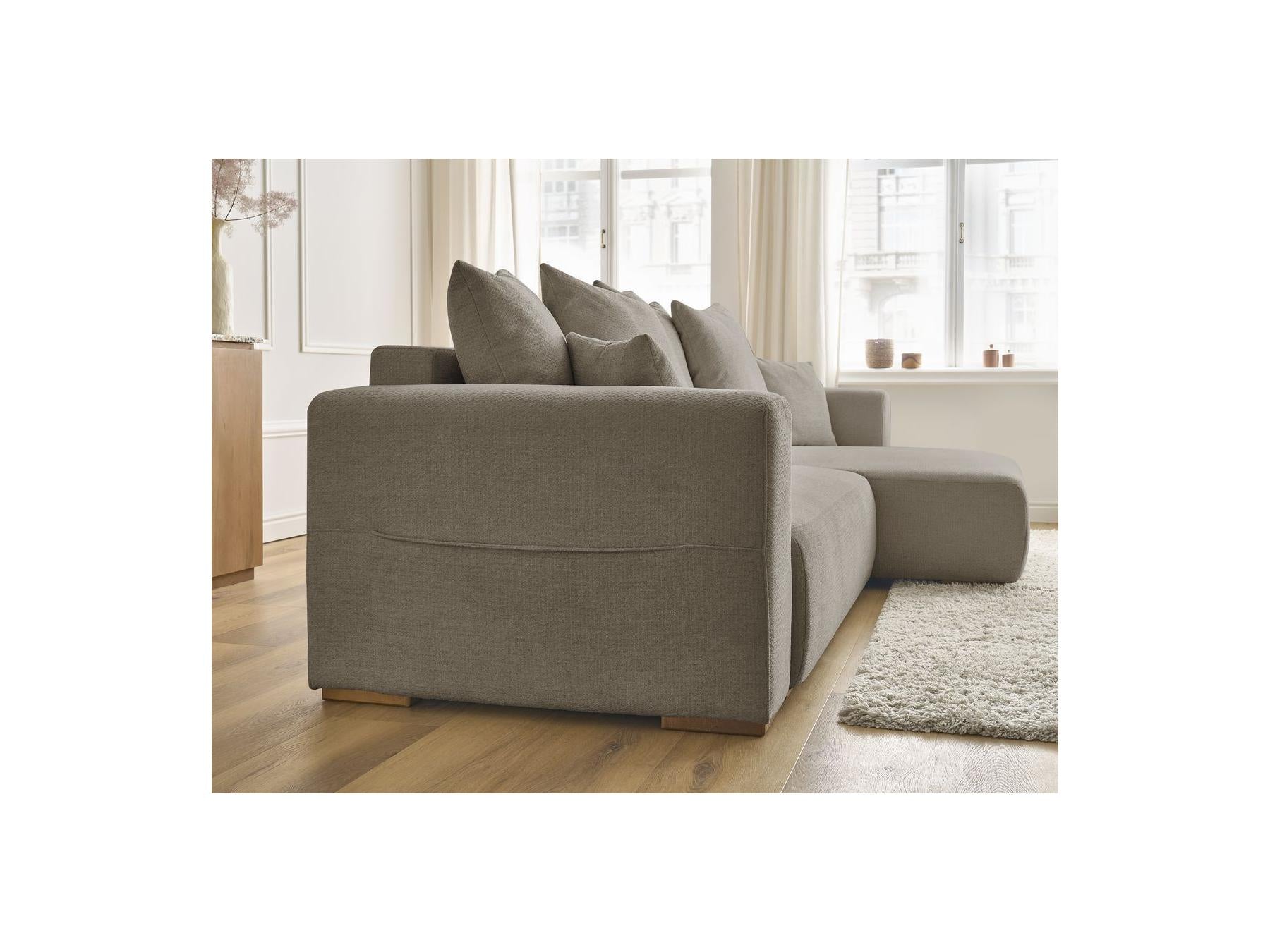 Sidonie - Reversible Convertible Corner Sofa with Storage - Heathered Fabric